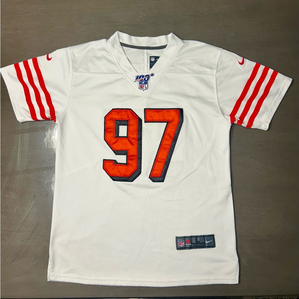 NFL Bosa 97 49ers White Jersey Youth Large 14/16